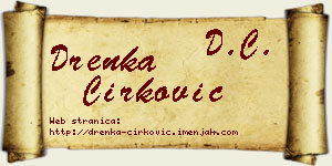 Drenka Ćirković vizit kartica